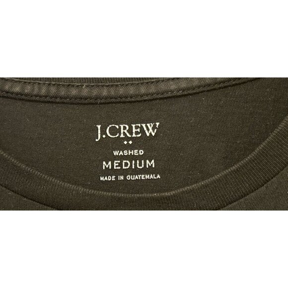 J. Crew Washed Crewneck Tee Black Cotton T-Shirt Size Med - Picture 3 of 5